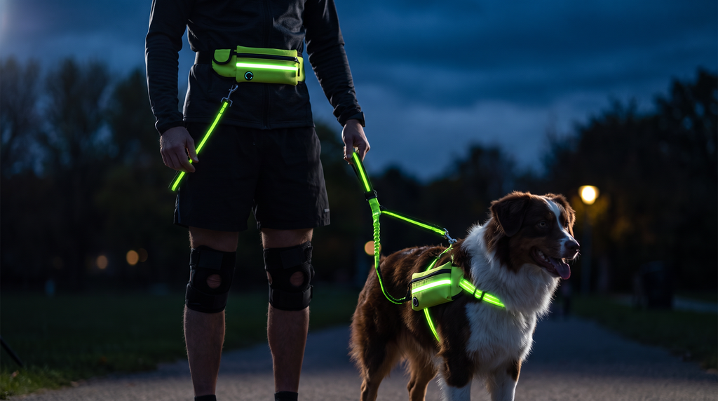 NightFlash – Laisse Réfléchissante Imperméable pour Chien, Visible Jour & Nuit